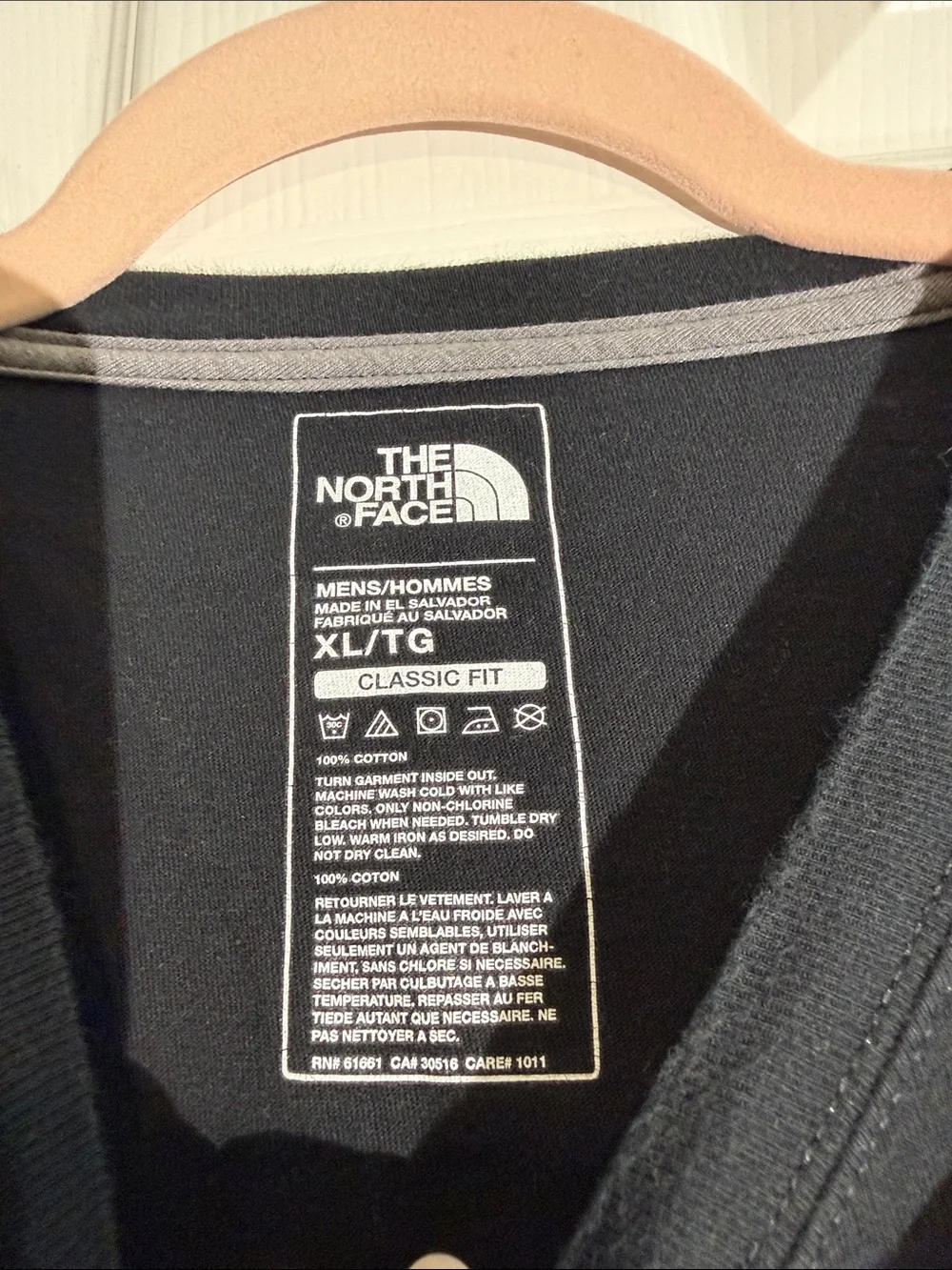 The North Face Black Short Sleeve Tee with Red Logo